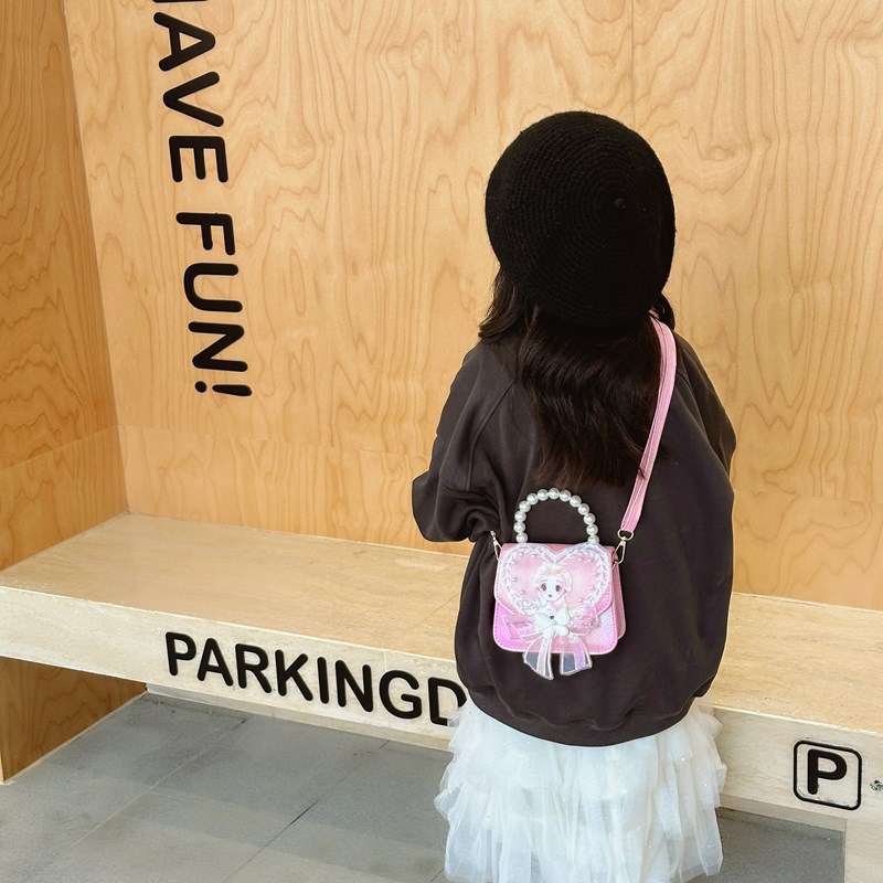 Coreano lindo bolso de niña dulce amor nicho bolso de hombro 2024 nuevo tipo de cartoon princess mochila