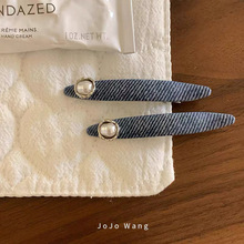 高级又精致的牛仔对夹~ 韩国简约发夹鸭夹发饰配饰发夹头饰刘海夹