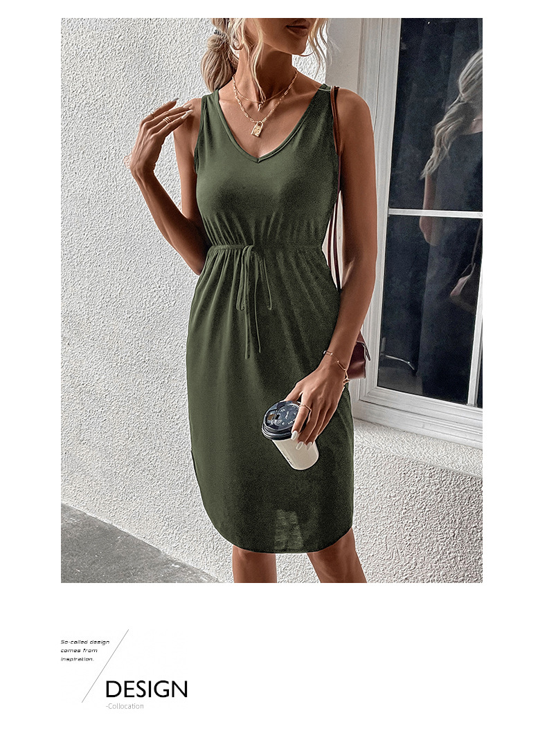 Summer Women Wear Sleeveless Casual Solid Color Dress 12 Summer Women Wear Sleeveless Casual Solid Color Dress