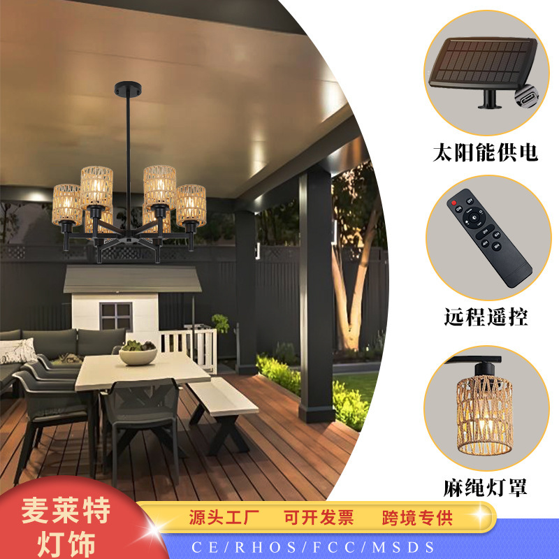 Bohemian Rattan Wicker Lampshade Pendant Light Adjustable Height Hanging Round Pendant Light for Dining Room Farmhouse