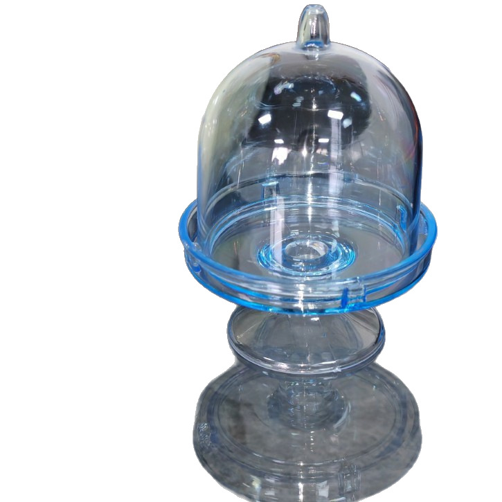 Creativa nueva caja de dulces de boda hueca transparente color forma de bandeja caja de plástico taza de postre bandeja de pastel