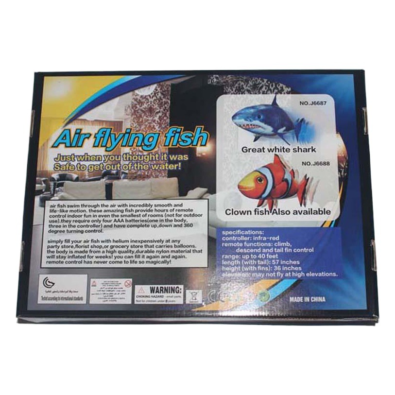 Control remoto Flying Shark Flying Fish payaso pescado juguete boda cumpleaños diseño educativo de los niños eléctrico inflable