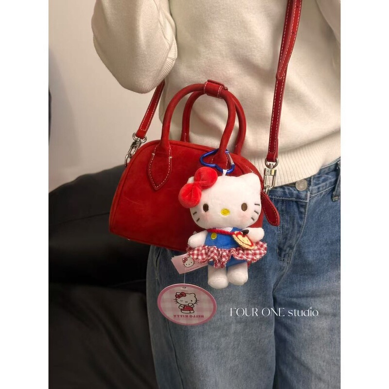 携帯電話バッククリップ赤と青キティ携帯電話バッククリップ女の子パーソナライズされた携帯電話ケースかわいい人形人形|undefined