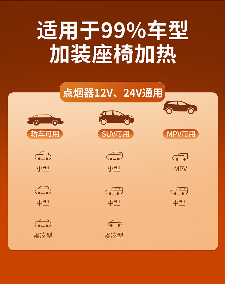 Graphene Car Heated Seat Cushion Electric Heated Plush Seat Cushion 12V24V Flannel Warm Cross-Border Manufacturer Dropshipping