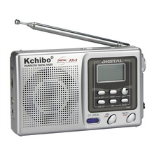 Kchibo/kk-9 老年人多波段收音机 数显式调频半导体 可插电带时钟