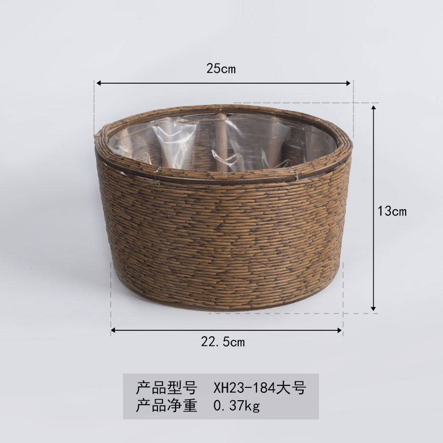 Cesta de tejido nórdica tejida de paja sala de estar plantación verde planta de plantación de interior decoración floral creativa