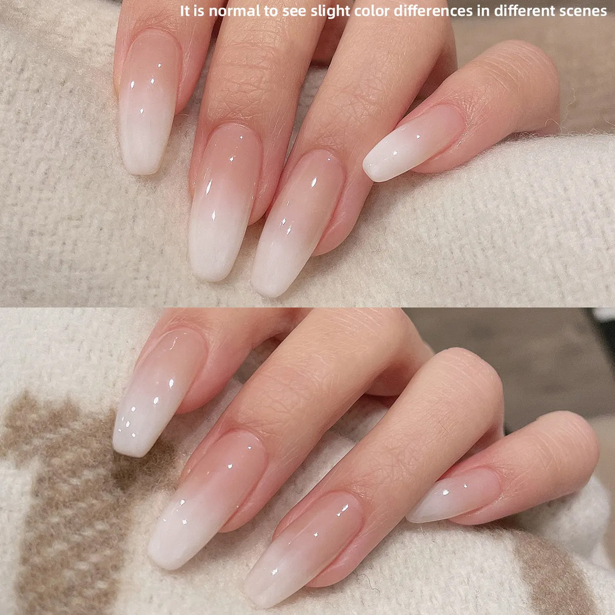Esmalte de Uñas en Gel Blanco Lechoso Translúcido con Secado