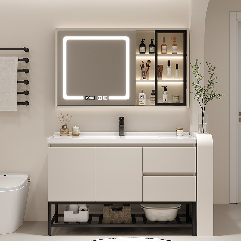 Simple Bathroom Cabinet, Bathroom Washbasin, Smart Washbasin Cabinet Combination, Ceramic Integrated Basin Cross-Border