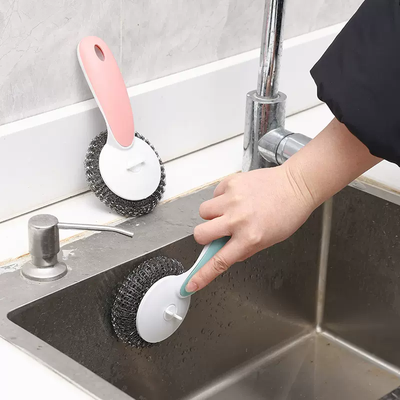 厨房可替换头洗锅刷的多用途钢丝球灶台清洁刷家用洗碗锅刷锅神器