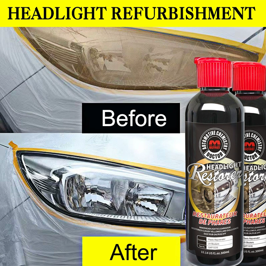 Крем для восстановления и ремонта фар автомобиля, средства для осветления фар, жидкость для удаления царапин, средство для удаления пожелтения, осветляющий агент, волшебный инструмент для удаления пожелтения.