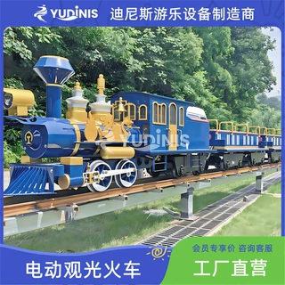 景区骑行式轨道小火车 网红蒸汽有轨小火车游乐设备 上门安装
