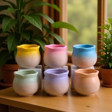 创意多肉花盆陶瓷大口径大号拼盘手绘复古个性组合盆特价清仓包邮