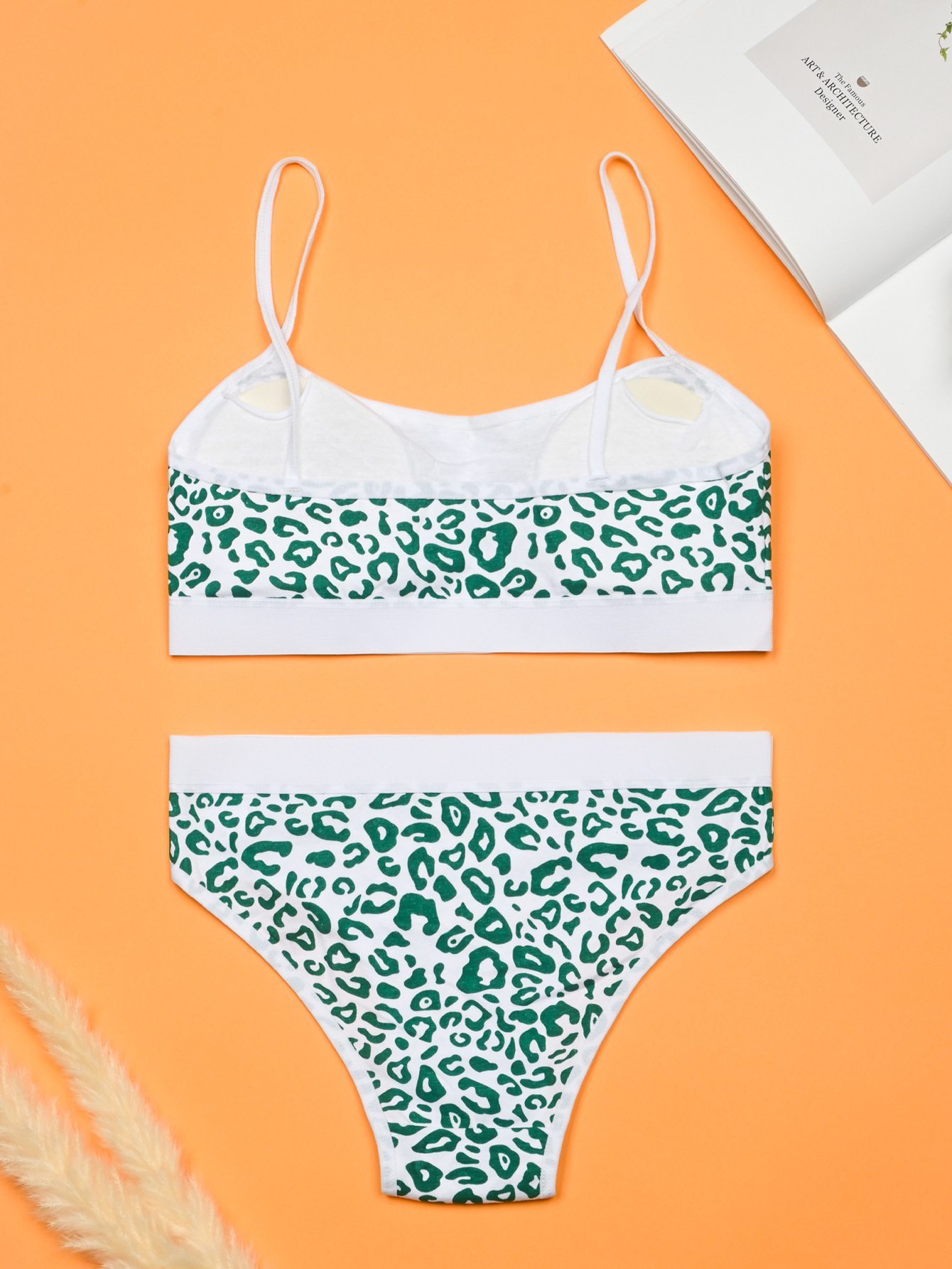 Ropa interior deportiva para niñas, sujetador de desarrollo para estudiantes de secundaria, copa fija, ropa interior de algodón para niñas, 12-16 años