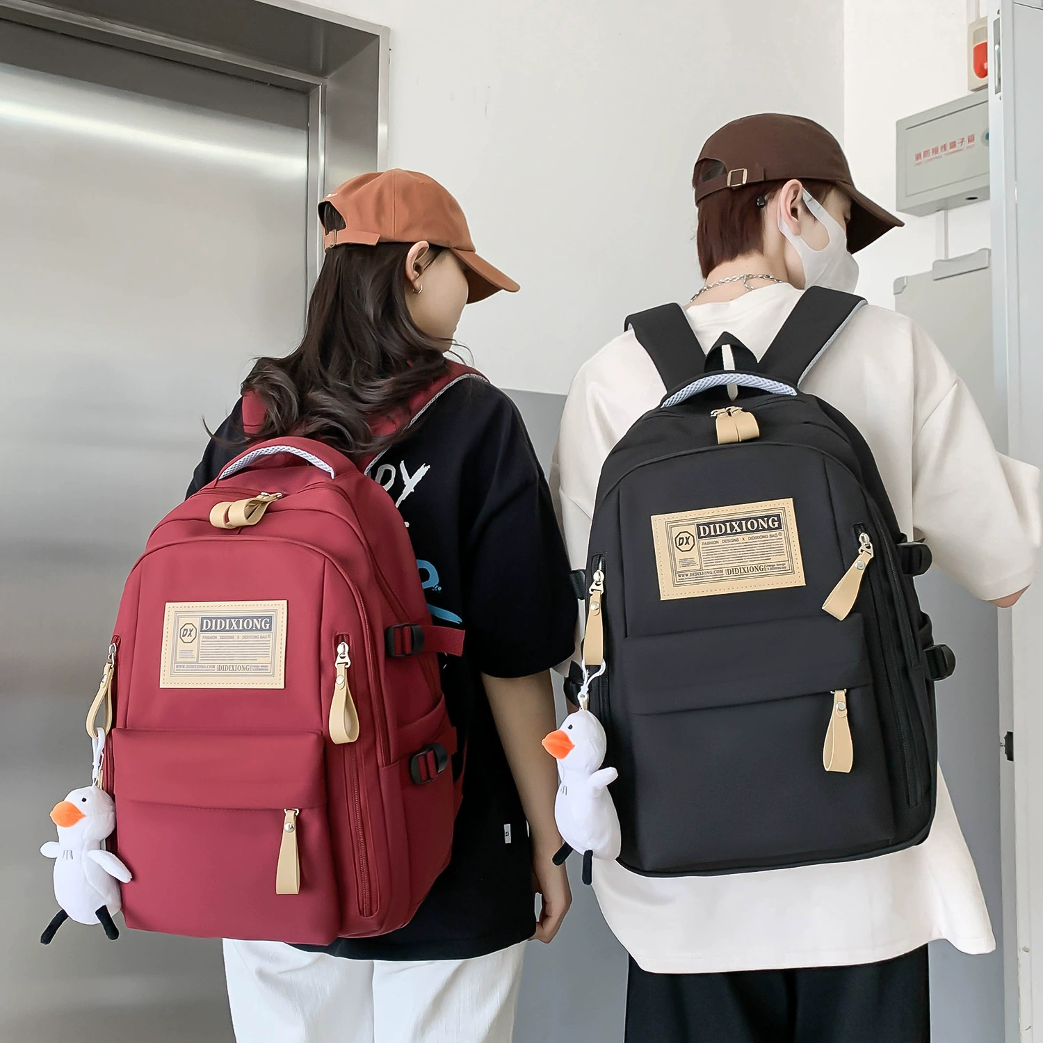 Рюкзак All-Match Lift Рюкзак большой емкости Нейлоновая ткань Школьная сумка нового стиля Студенты колледжа Студенты средней школы Мужчины и женщины