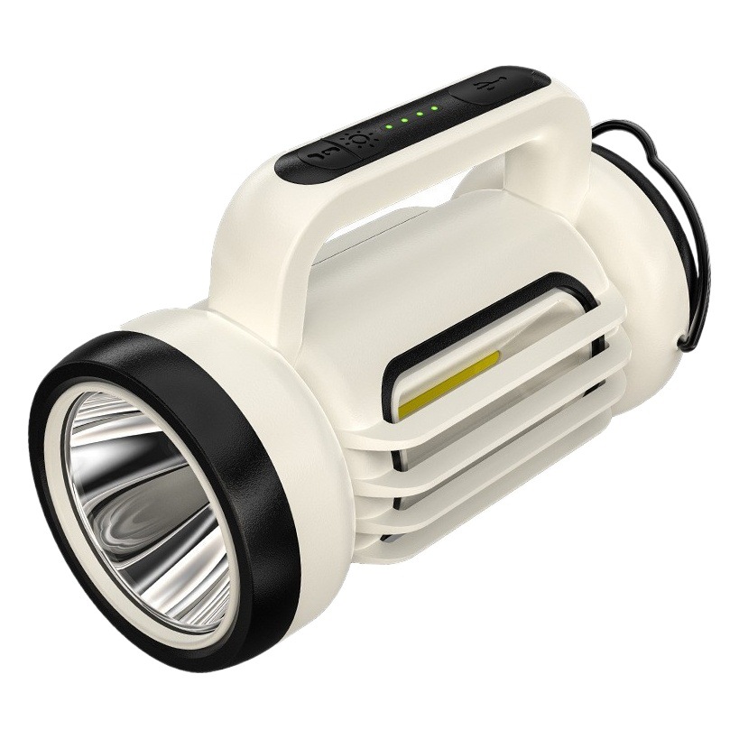 Transfronteriza fuerte Luz Portátil lámpara TYPE-C recargable camping lámpara al aire libre pesca impermeable patrulla lámpara multifuncional reflector