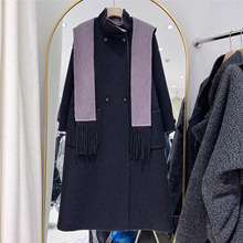 斯卡露2025新款秋冬毛呢外套中长款小个子赫本风高级感羊毛大衣