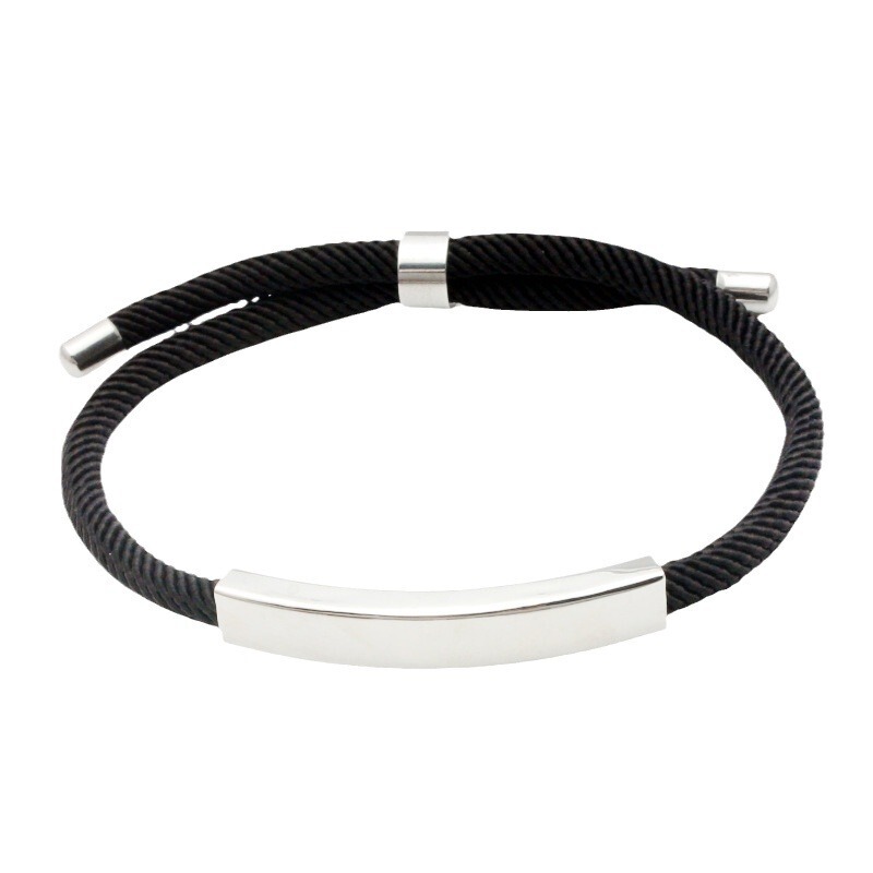 Europe and the United States cross-border stainless steel DIY woven bracelet holiday family inspirational phrase lettering titanium steel bracelet wholesale