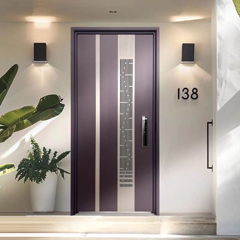 Foshan Processed 304 Stainless Steel Anti-Theft Door, Smart Korean-Style Entrance Door with Light-Transmitting and Ventilating Features Foshan Processed 304 Stainless Steel Anti-Theft Door, Smart Korean-Style Entrance Door with Light-Transmitting and Ventilating Features