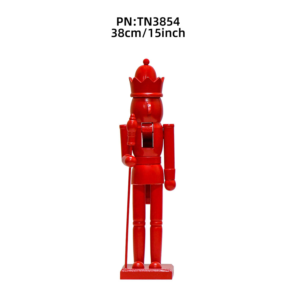 Creativo Amazon nuevo producto 2024 spot 38cm color sólido cascanueces decoración de ambiente navideño regalo regalo