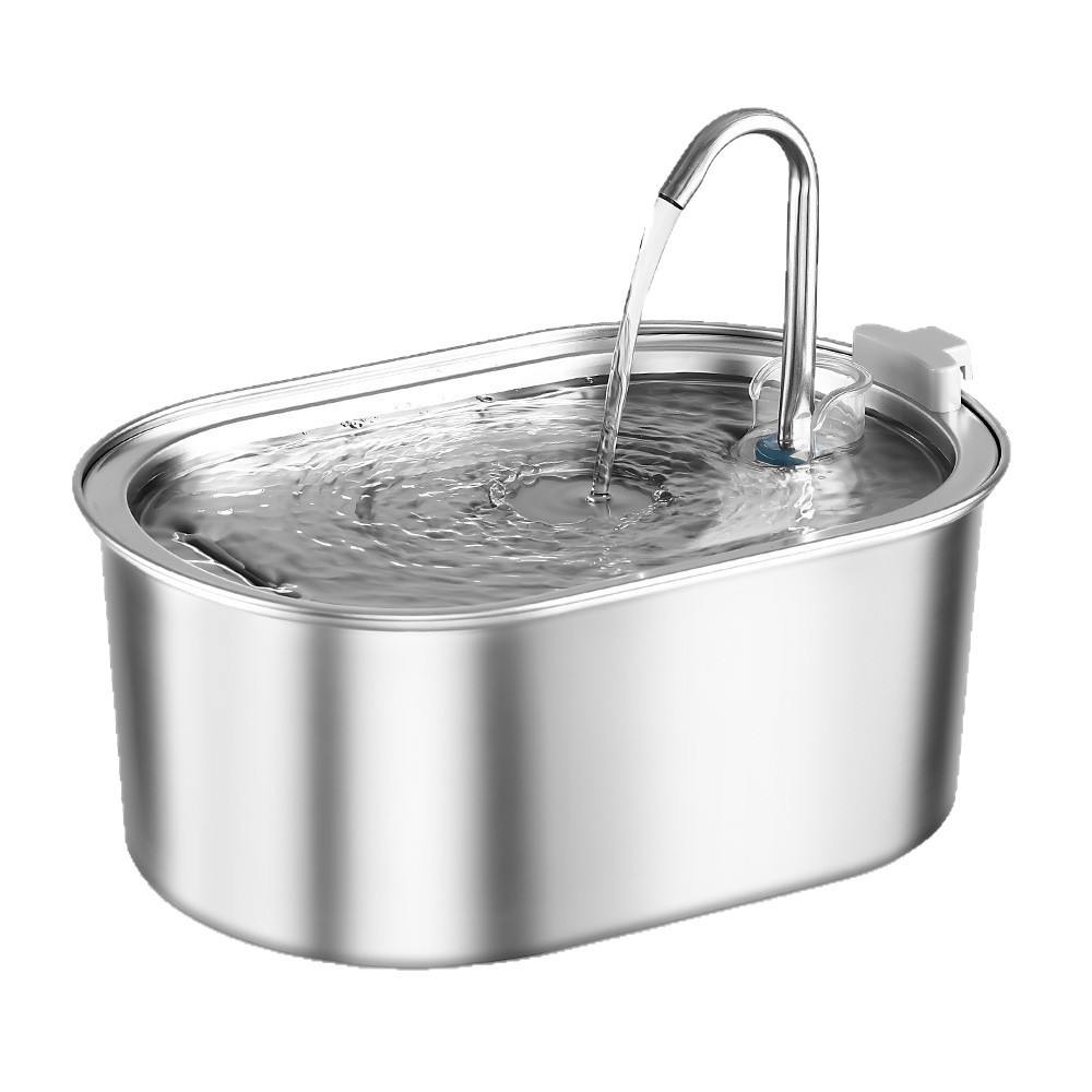 Transfronterizo nuevo 3.2L capacidad de alimentación de agua de acero inoxidable de grado alimenticio para mascotas filtrado de circulación automática alimentador de agua para gatos