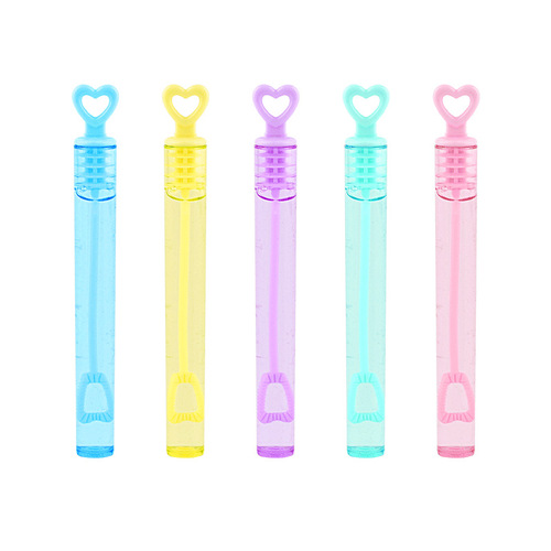 Cross-border test tube white heart bubble sticks, popular girl heart bubble water 10-piece set outdoor toy