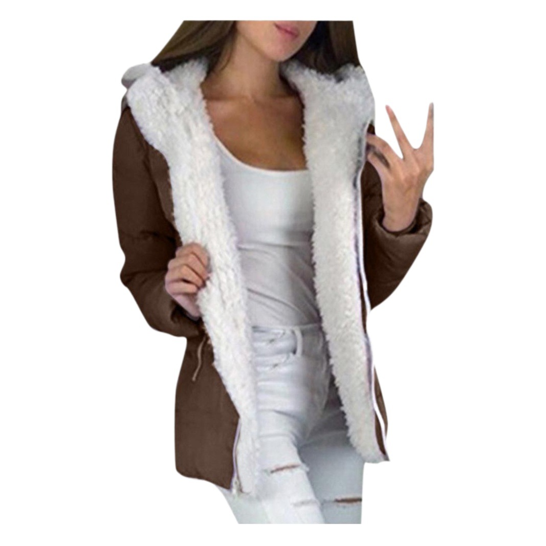AliExpress deseo Amazon eBay siete colores de ocho tamaños de chaqueta forrada de lana chaqueta con capucha Chaqueta de algodón acolchado gran cantidad en stock