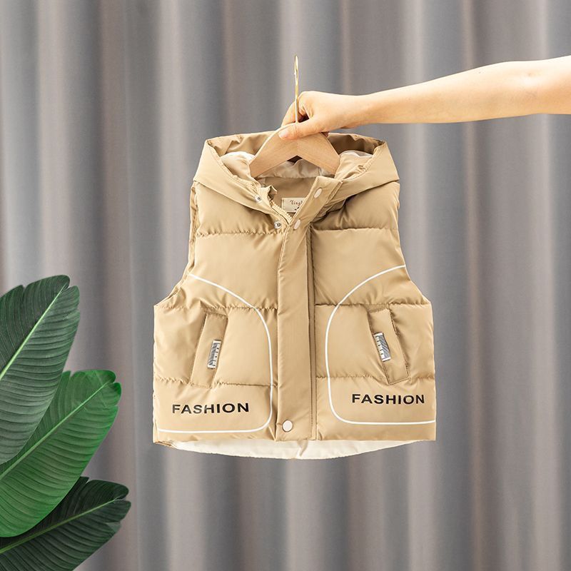 男童马甲2025新款宝宝冬季加厚羽绒棉外套儿童坎肩洋气秋冬装帅气
