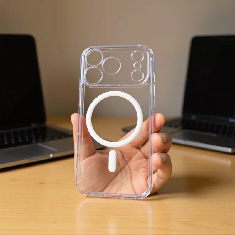 Aplicable iPhone17promax funda transparente a prueba de caídas Apple 17Pro funda para teléfono móvil 16pro todo incluido 16 orificios finos