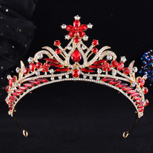 韩式新娘皇冠 公主水钻水日王冠婚纱礼服配饰 新娘结婚头饰