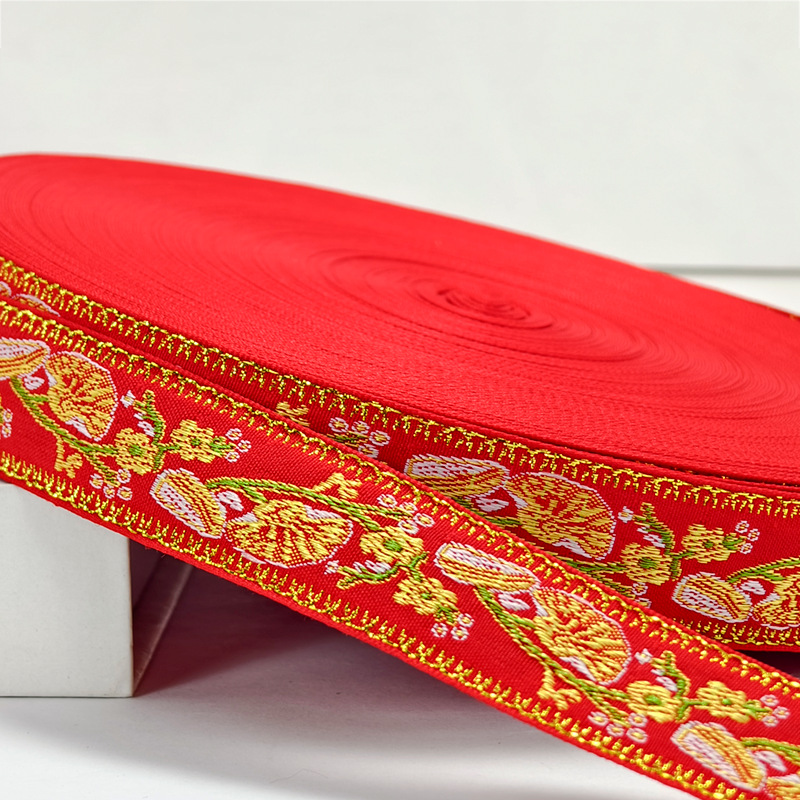 Bordado jacquard bordado cinta cinta encaje estilo étnico Hanfu hifu sofá accesorios de cortina materiales para accesorios para el cabello