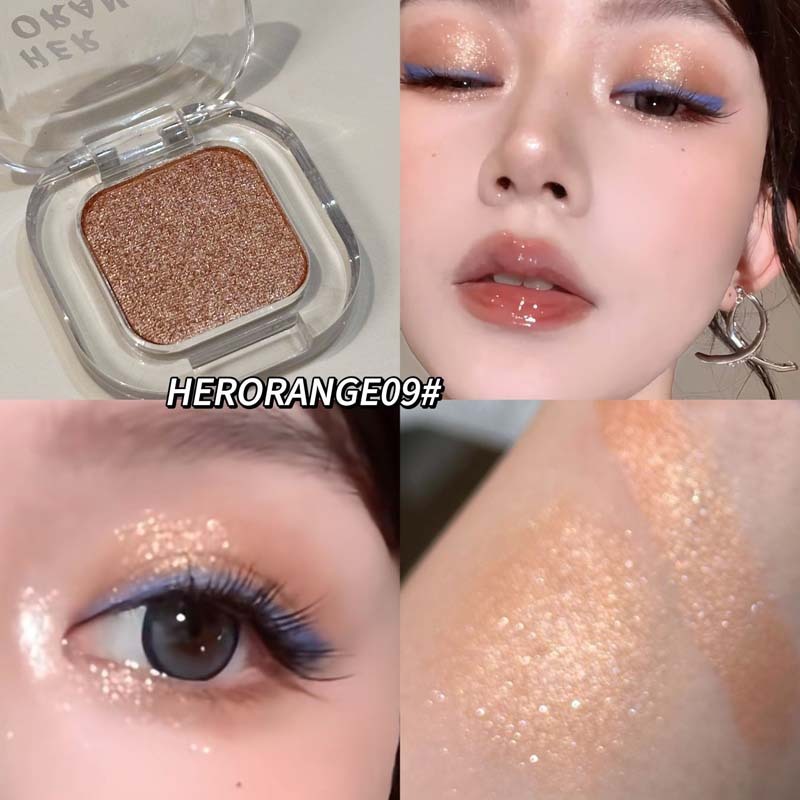 HERORANGE~小さな白い花モノクロアイシャドウ真珠光沢のある微細な輝き低彩度マットコントゥアリングマルチアイシャドウパレット|undefined