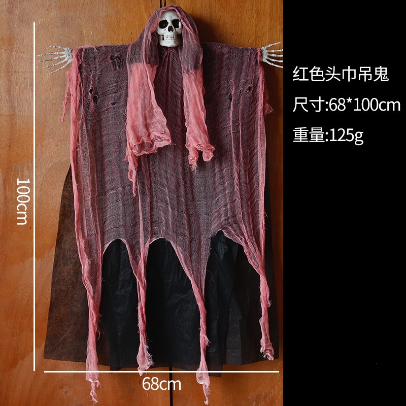 Halloween Horror Hanging Ghost Puerta Patio Puerta Colgar Decoración Esqueleto Ghost Festival Sala Secreta Grand Hanging Ghost Site Accessories Decoración image 8