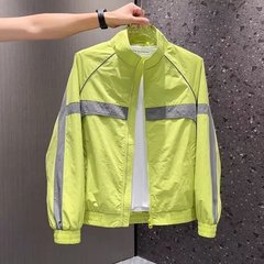 2025日系拼色夹克外套春秋季帅气防风立领冲锋衣拉链开衫上衣潮流