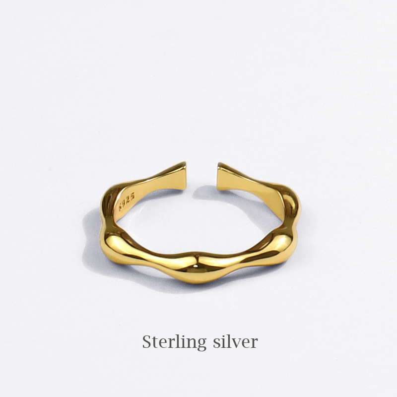 2021 new geometric irregular ring fashion Korean open ringpicture11