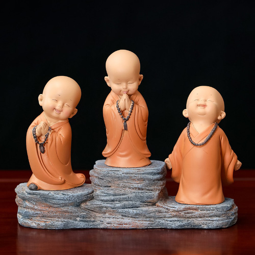 Zen little monk coffee table coffee table decorations living room TV cabinet home office good things resin ornaments gifts