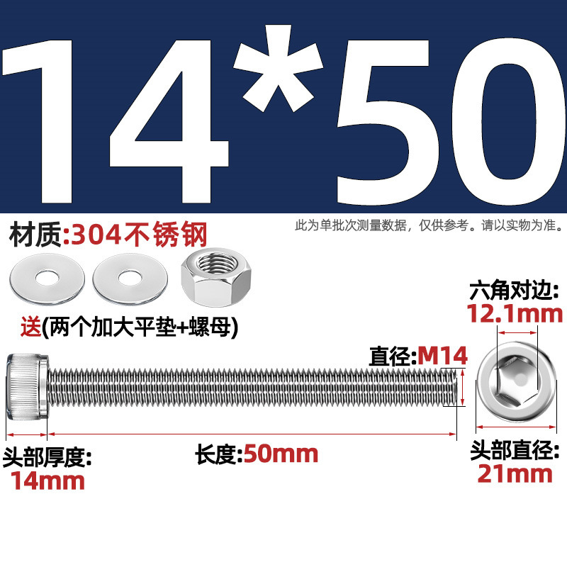 Винт шестигранный Tianzhuo Hardware M14*50