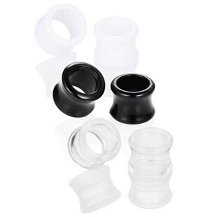 Cross-border new European and American hip-hop acrylic waist drum auricle hollow ear expander earrings multi-size puncture spot