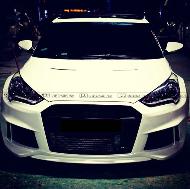 Suitable for Modern Veloster Carbon Fiber Modification Parts Lordpower Wide Body Front Bumper Front Bumper