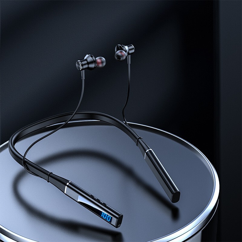 Shadow Giant ネックマウント Bluetooth ヘッドセット クリスタル デジタル ディスプレイ 超長時間スタンバイ ユニセックス スポーツ e スポーツ ゲーミング ヘッドセット|undefined