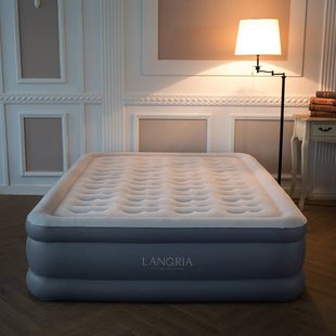 Factory New PVC Inflatable Mattress Foldableable Single and Double Household Air Cushion Thickeneded Double Flocking Mattress