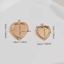 亚马逊欧美跨境热销爱心桃心吊坠挂件diy耳饰配饰手链14K项链材料