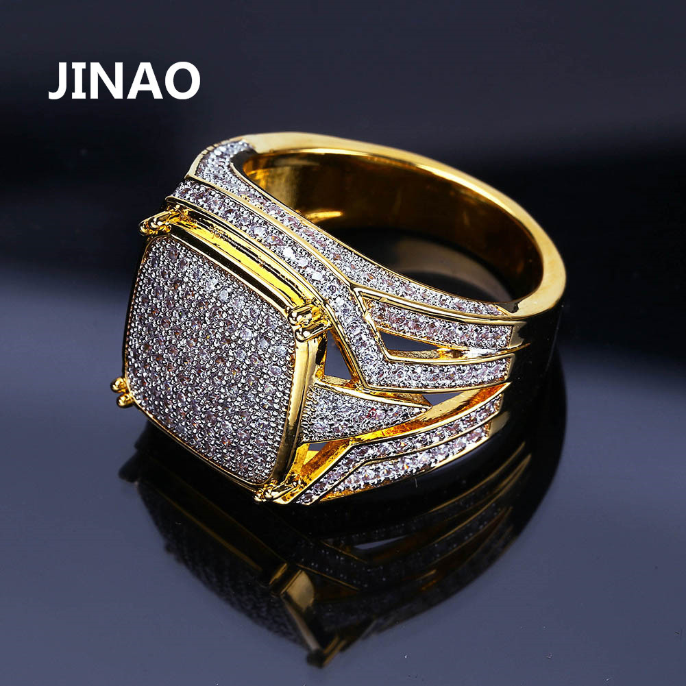 square ring with zircon