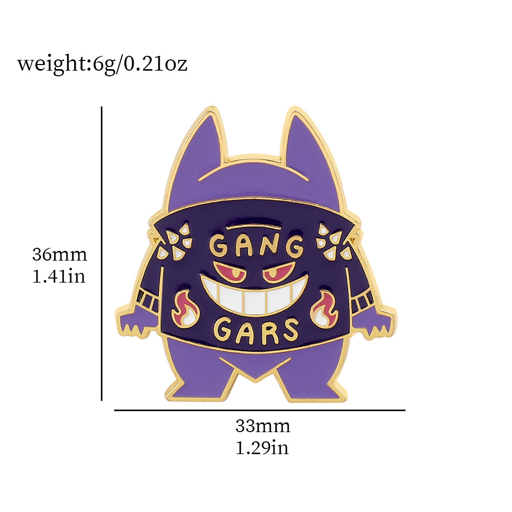 Lindo divertido personalidad creativa magia bebé metal insignia Bao Ke menggeng fantasma veneno monstruo broche accesorios de moda