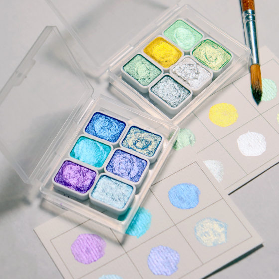 Japanese style nail painting six-color Pearl blooming Internet celebrity Pearl watercolor handmade solid paint painting 1ml