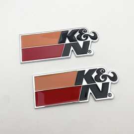 汽车KN车标 改装KN贴标 金属改装装饰贴