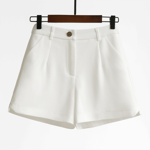 High-waisted, wide-leg loose casual shorts