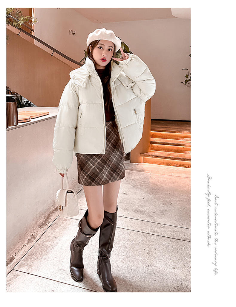Piumino invernale in cotone 2023 nuova giacca in cotone da donna versione coreana giacca da studente corta con cappuccio per pane sciolto_voghion.com