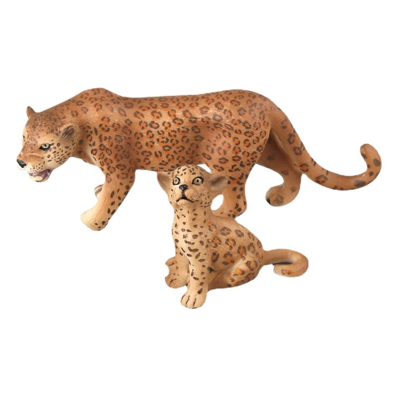 Amazon simulación modelo animal juguete Golden Leopard muñeca decoración simulación animal arena Mesa modelo escena