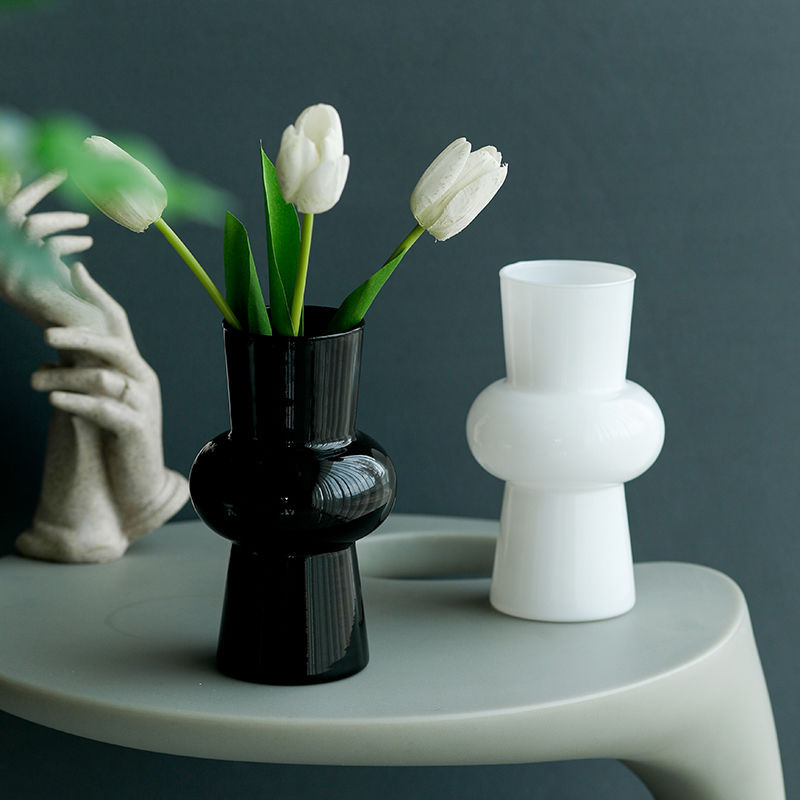 简约创意玻璃花瓶透明插花富贵竹百合玫瑰鲜花水培花器客厅摆件