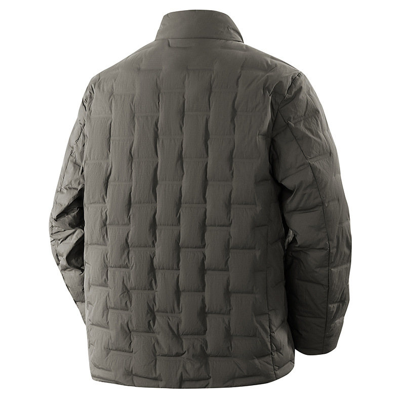 Chaqueta de invierno ligera para hombres 2025 invierno nuevo ocio versátil goma de prensa de collar 90 chaqueta caliente